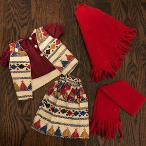 American Girl handmade western outfit with scarf and shawl